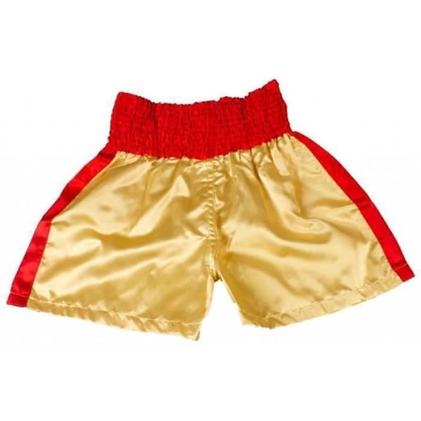Korte Thai Bokse - Traditionel - Gul - Størrelser Børn og Voksne - 100% Satin Polyester Gul XXL