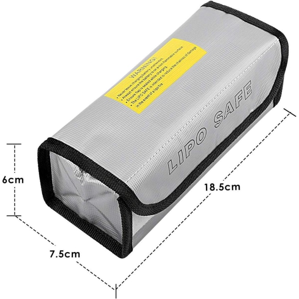 Batteriväska, Oi-FRIS Battery Safe Guard Protection Explosionssäker väska, 2st,185X75X60mm