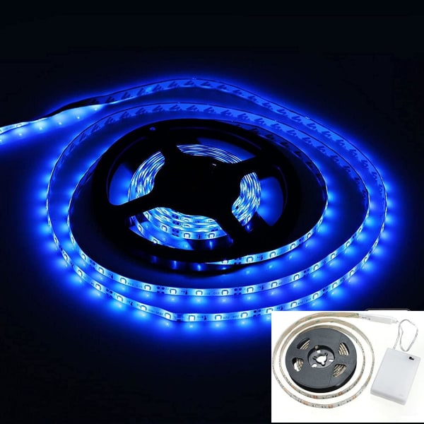100 cm LED-ljusstång med power och strömbrytare Batteridriven vit, blå, Yeurié Sunmostar