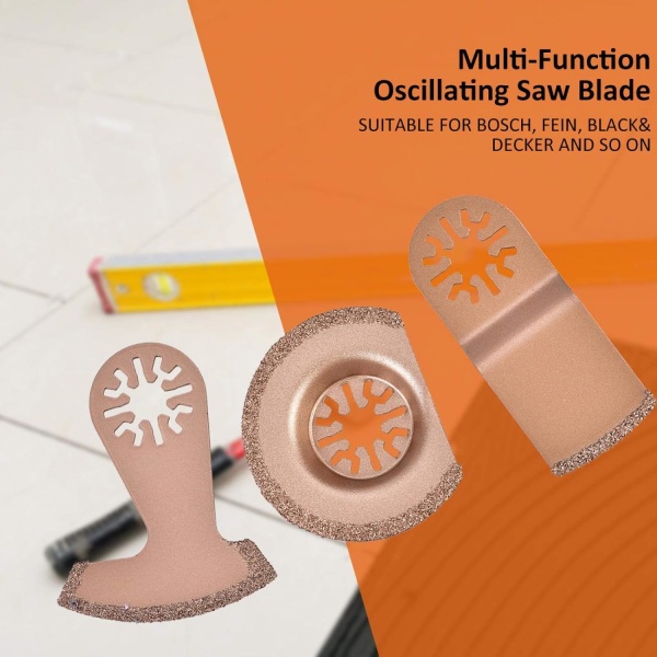Hårdmetallsegmentsågblad, 3 delar oscillerande cirkulärt segmentsågblad Tillbehör Multifunktionsvibrerande verktyg för polering av cement Sunmostar