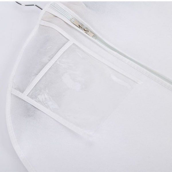 Andningsbar plaggväska för brudklänningar - vit - 180 Cm QYRoadWolf