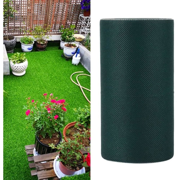 Syntetisk gräsmatta, PVC, 15 x 500 cm, Grön