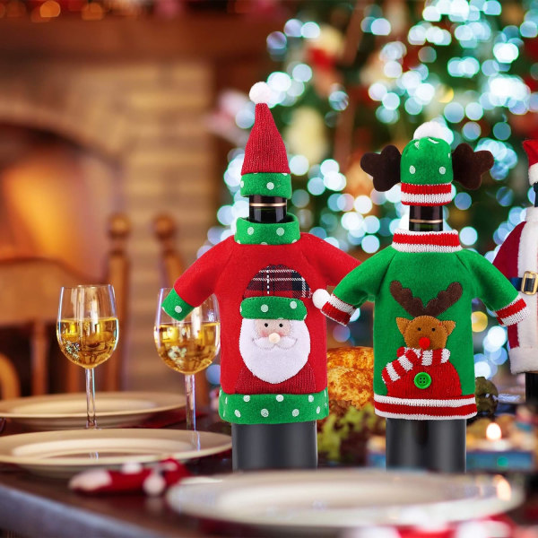Jultröja vinflaskskydd Kit 3 st Ugly sweater vinflaskpåsar för  julfestdekorationer Sunmostar 73a0 | Fyndiq