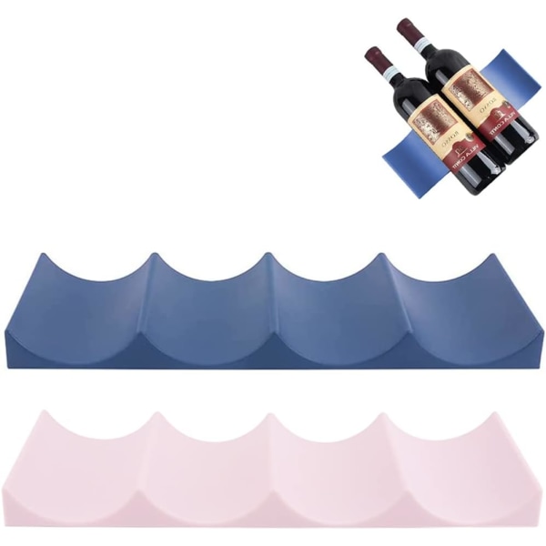 2 delar europeisk stil vinställ Kylskåp Stapelbart vinställ Vinställ i plast (blå+rosa) Sunmostar