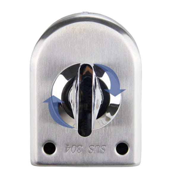 Dörrlås Säkerhet Stöldskyddsglasdörr 10~12mm Spärr i rostfritt stål Öppna/Stäng badrum Hem Hotellkontor Användning --Lefou （Silver） Sunmostar