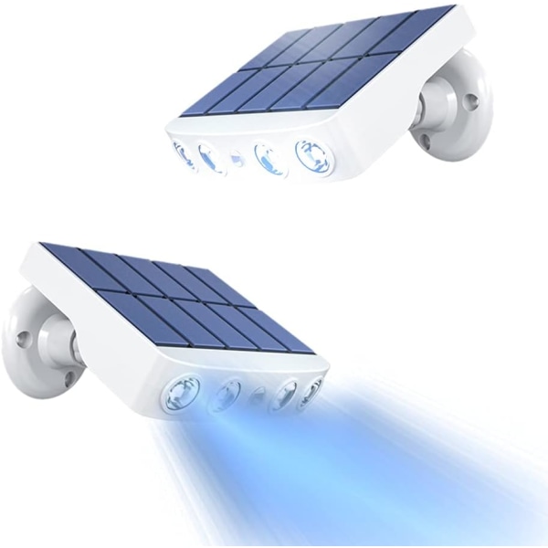 Solar Lights Outdoor 2 delar Solar Lights Outdoor Motion Sensor, 360° Solar Spotlight Outdoor [1200mAh] Vattentät Solar Lantern Outdoor Ga Sunmostar