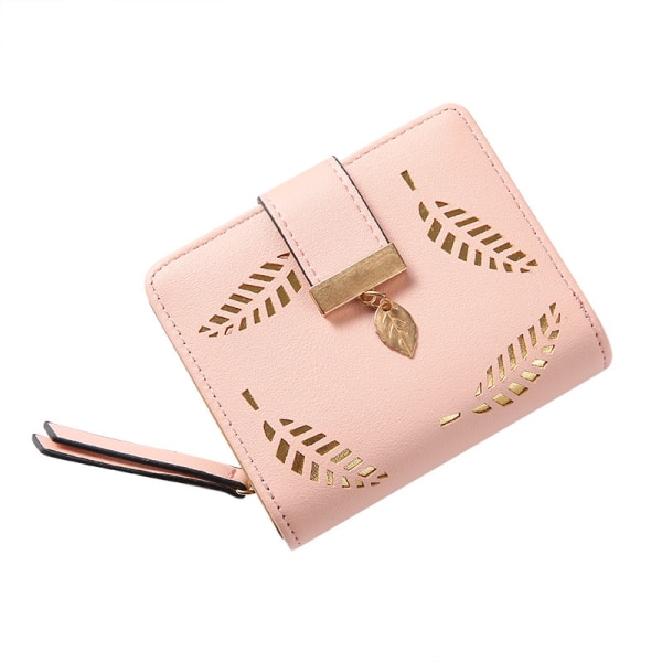 Betterlifefg-läderkort plånbok, söt plånbok i läder Mode kort plånbok (rosa) Sunmostar