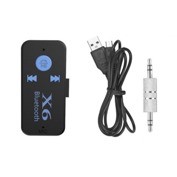 Uppgradera X6 5.0 Bluetooth Stereo Audio Receiver Sändare Mini AUX USB 3.5mm Jack Bilmottagare För Bilsats Trådlös Adapter Sunmostar