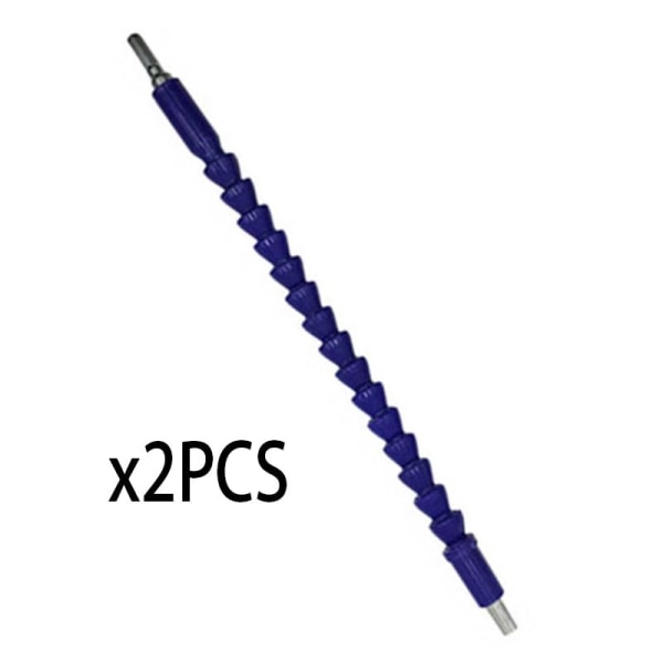 295 mm flexibelt skaft Elektrisk borrförlängningsstav 295 mm blått flexibelt skaft * 2 flexibla borrbitar för skruvmejslar och borrkronor