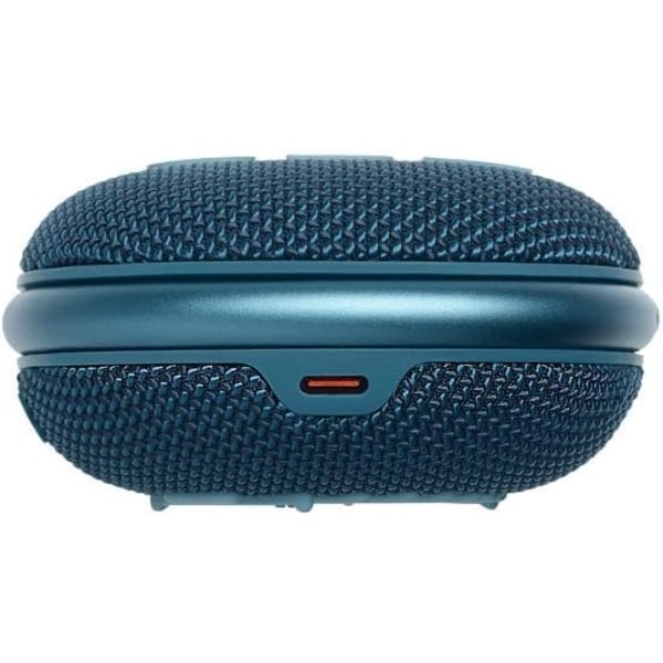 Bärbar Bluetooth högtalare med integrerad karbinhake, vatten- och dammtät, i blått