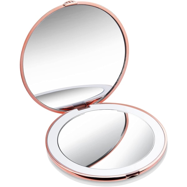 LED-fickorsspegel, 10x/1x förstoring upplyst spegel, upplyst sminkspegel, bärbar rund spegel för resor/arbete/underhåll Sunmostar