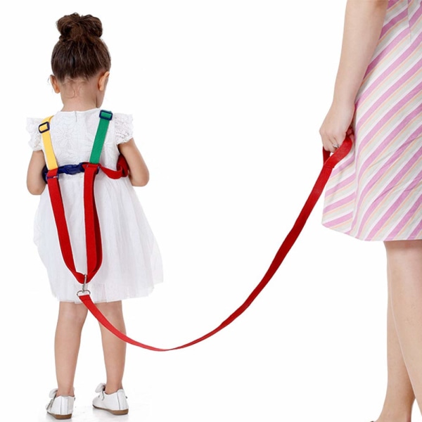 Toddler och sele för barnsäkerhet, 2 i 1 Anti Lost Wrist Link Walking Sele för 1-12 år Barn (Gul & Grön)