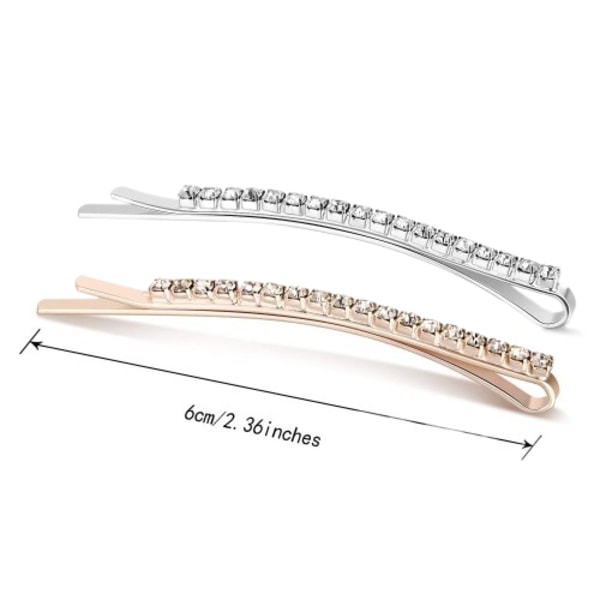 10 ST Clear Rhinestone Bobby Pins, Small Crystal Bobby Pins, Bobby Pins