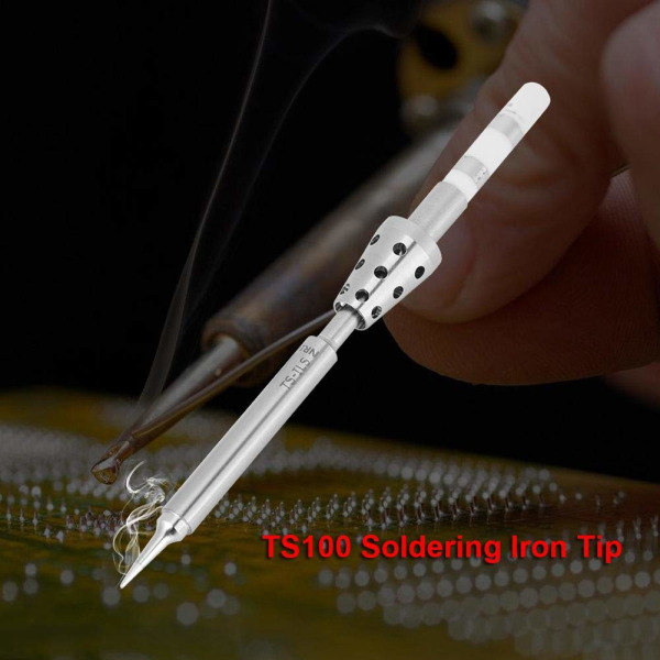 TS100 lödkolvspetsar, rostfritt stål lödkolvstation Ersättning för TS100 Mini Portable Lödkolvsats (T1-C+TS-ILS)