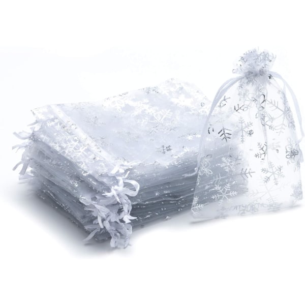 100 STK 15X10 tum Skirt dragsko Organza presentpåse påse Smycken Party Christmas Favor Godispåsar Sunmostar