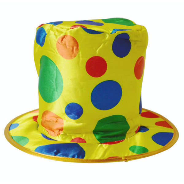 Halloween färgglad prickig clownhatt trollkarl hög hatt festprestanda prestanda rekvisita akrobatikdräkt Betterlifefg
