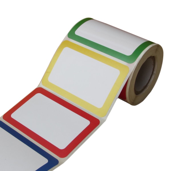 Namnetiketter Färgglada namnklistermärken 300 etiketter/Pack olika färger (4 färger) i format 89 x 57 mm, - 13Treize