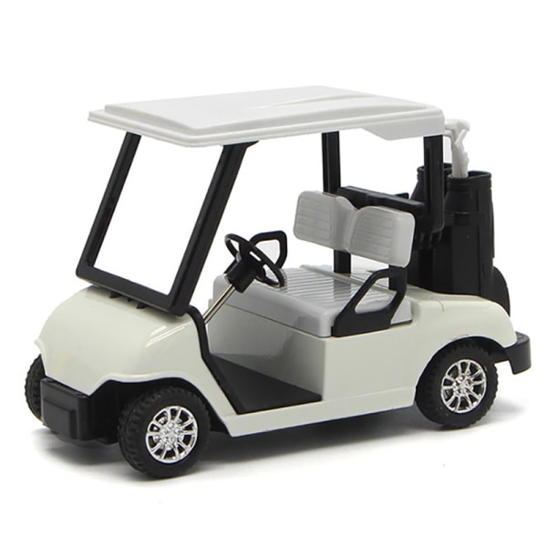 Betterlifefg-Golfvagn Modell Legering Modell Super Pullback Funktion Söt typ, vit, 12*7,5*5,5 cm