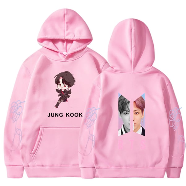 BTS Hoodie Sweatshirts Långärmad tröja, medlem JungKook