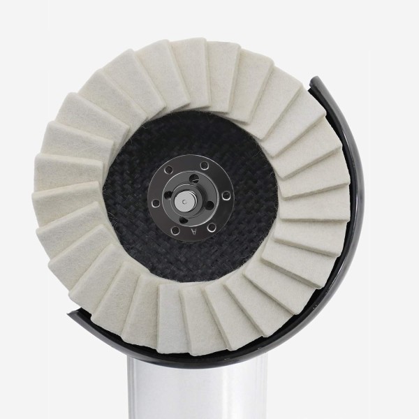 Ullfiltspolerhjul Tandad bricka klaffskiva för rostfritt stål Glasmetaller Aluminiumvinkelslip（5st 125mm） Sunmostar