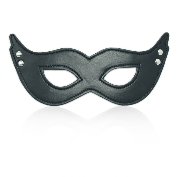 Svart kostymmask i syntetiskt läder för fest, maskerad, halloween, karneval och fest, Maskeradmask för kvinnor fest festmask Bar Cos Sunmostar