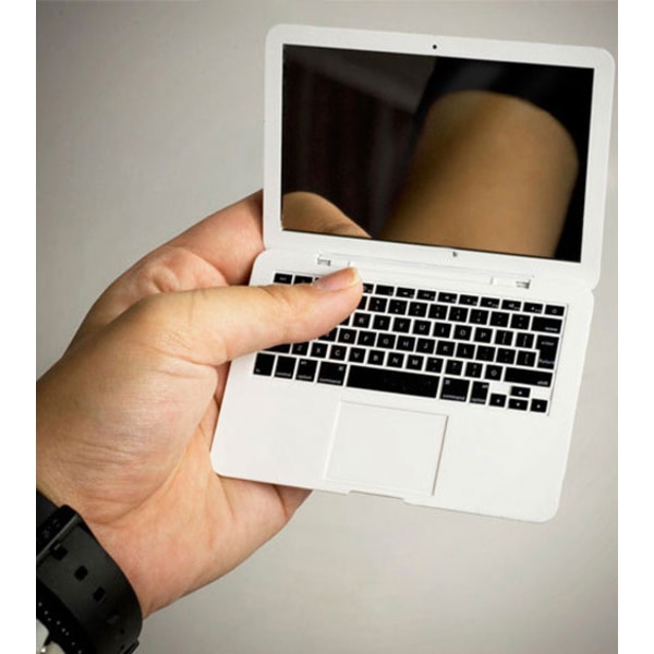 Mini sminkspegel Notebook Macbook Silver Vit Sminkspegel Ny design Bärbar sminkspegel Kompakt spegel Sunmostar