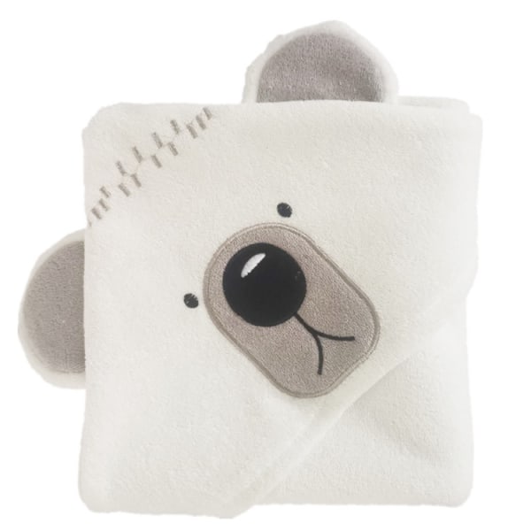 Baby , mjuk badhandduk, bekväm, absorberande frottébadrock för barn (Polar Bear) Macaron