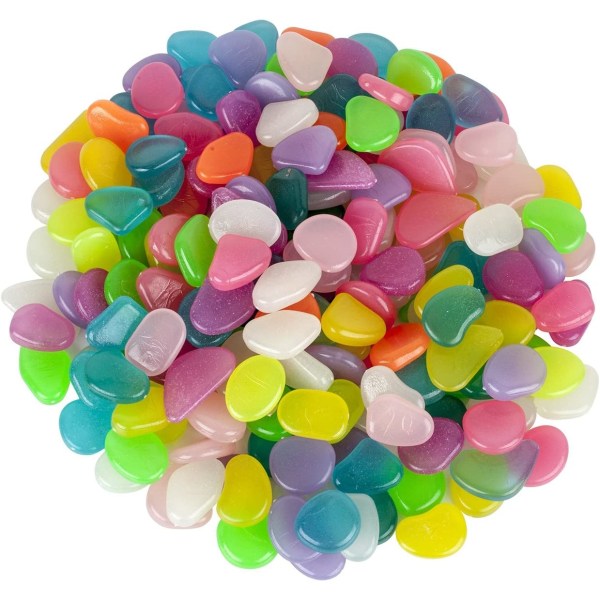 Set med 200 lysande stenar för akvariet, Multicolor