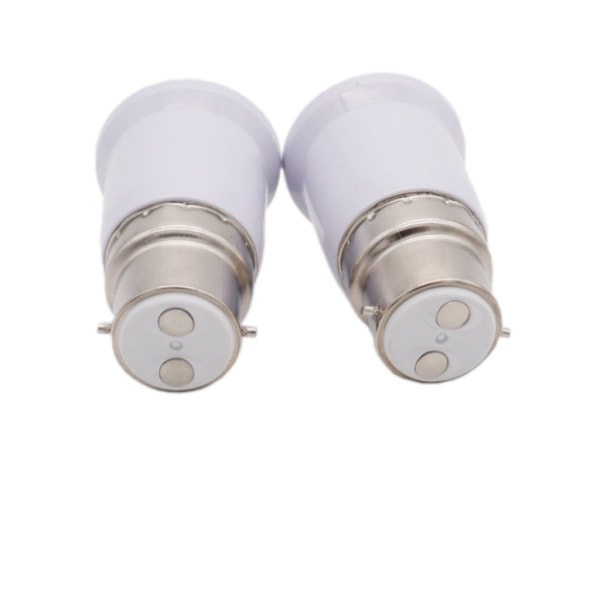 BR-Vie 4x sockeladapter - B22 till E27 sockelomvandlare - Bajonettbas lamphållare adapter för Sunmostar hal LED-lampa