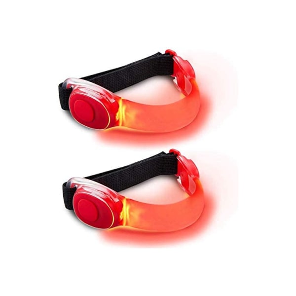 Reflekterande, lätta, justerbara LED-armband med hög synlighet för utomhusjogging, cykling, promenader, motorcykling eller löpning，，2 stycken