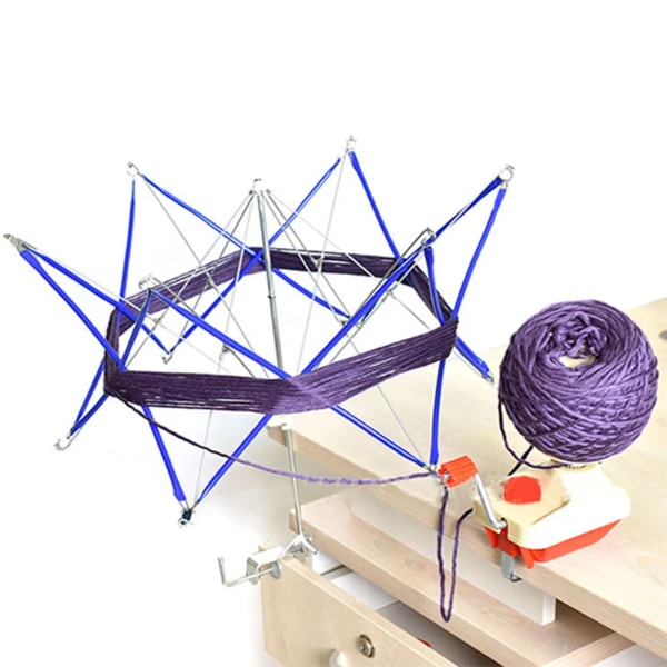 Stickande paraplymanövrerad hållare Swift String Ull Craft Garn Trådlindare går smidigt Garn Paraply Stand Winding Machine