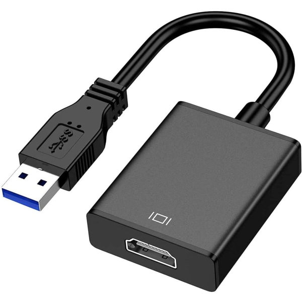 Oi-FRIS USB till HDMI 3.0 Adapter HDMI 1080P Full HD Video Audio Multi Monitor Converter för PC HDTV Kompatibel med Windows XP 7/8 Sunmostar