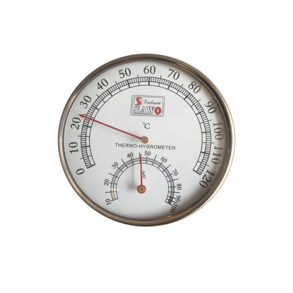 Digital termometer Hygrometer, rostfritt stål 2 i 1 bastu Rumstermometer Hygrometer 0-120 ℃, fuktighet och temperaturmätning Sunmostar