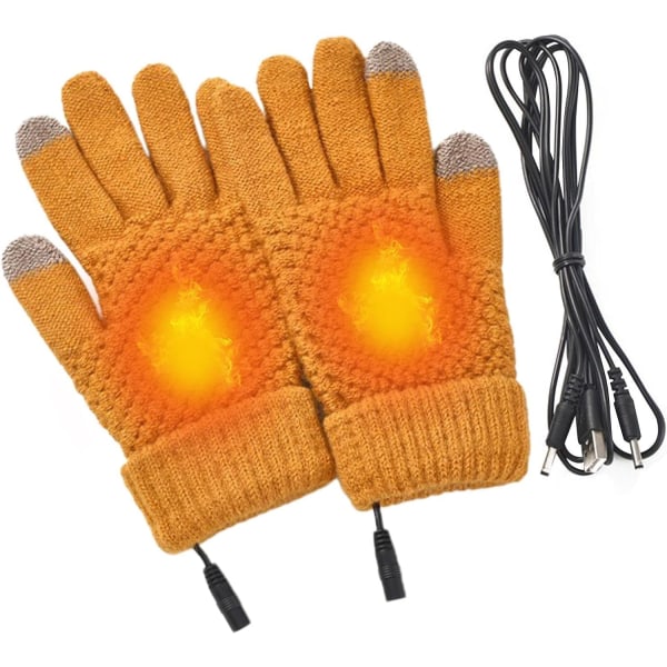 VINTER USB uppvärmda handskar, gula