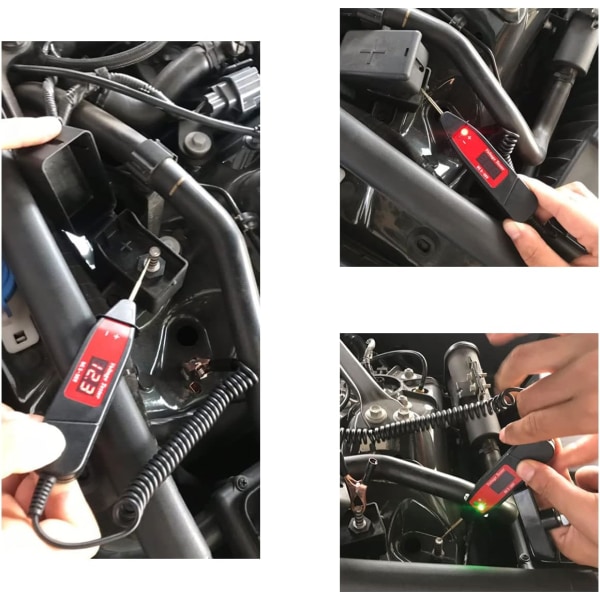 3-36V Automotive Circuit Tester Pen Lampa Testa Bil Fordonsspänning Tester Bestäm batteri positivt och negativt test Sunmostar