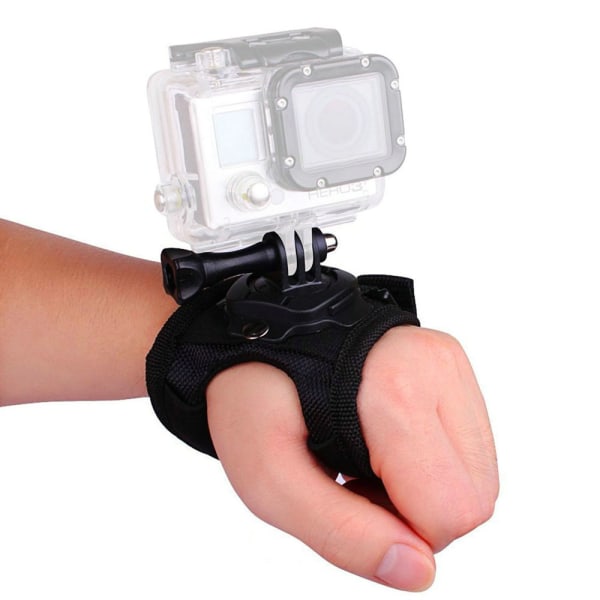 360 graders rotation handremsfäste, handhandske handledsremsfäste för actionkameratillbehör (2 set pack) Betterlifefg