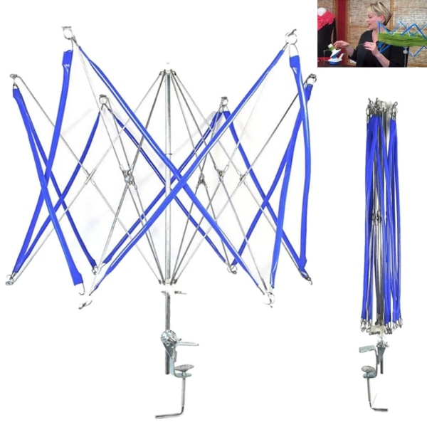 Stickande paraplymanövrerad hållare Swift String Ull Craft Garn Trådlindare går smidigt Garn Paraply Stand Winding Machine