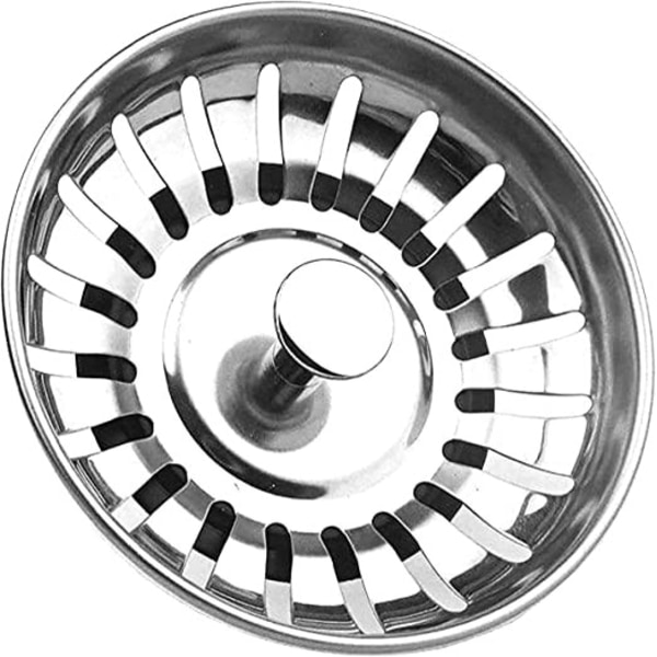 Silplugg för diskbänk, Rostfritt stål, 78 mm, Silver