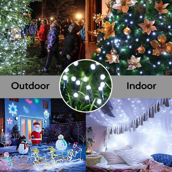 20M julslingor 200 LED julgransbelysning Vita Fairy Lights Utomhus/inomhus  julbelysning Idealisk för julgran- Lefou Sunmostar 7ea1 | Fyndiq