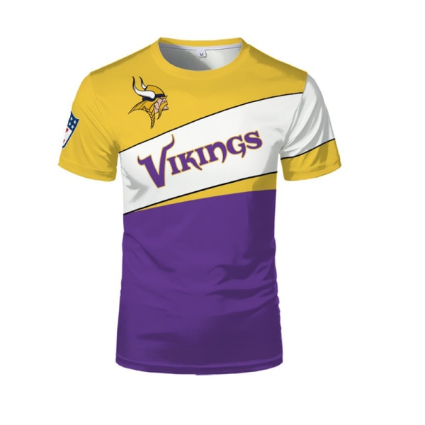 Rugby kortärmad, herr Rugby tröja kort ärm, T-shirt sportträningströja, gul och lila, L, 1 STK
