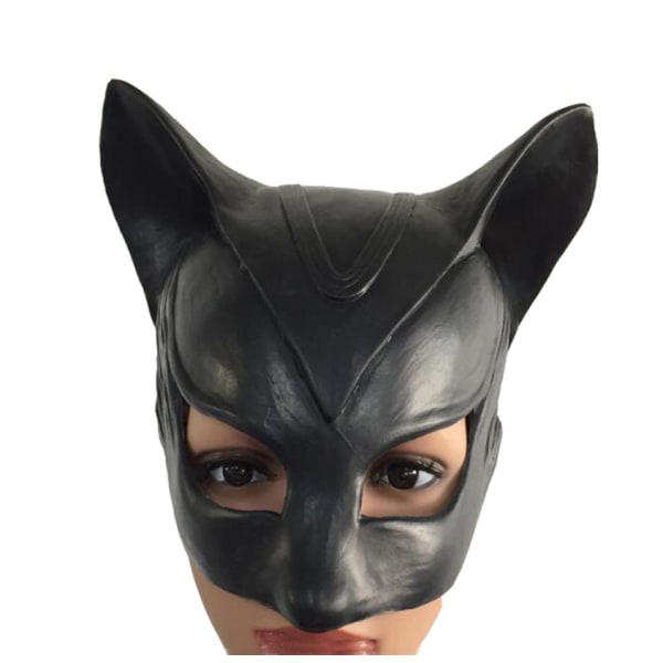 Betterlifefg-Kids Masquerade Party Black Cat Girl Latex Mask Fancy Halloween Sunmostar