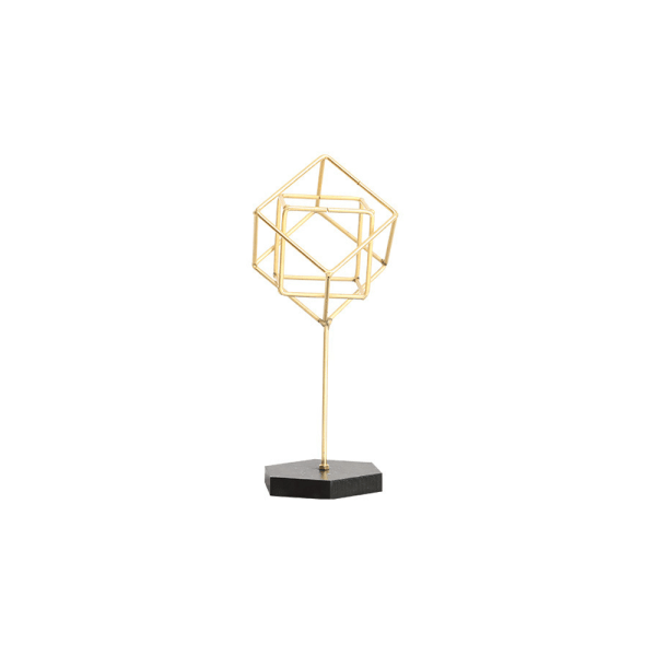 1st dekorativ Rubiks kub Kreativ geometrisk utsmyckning Hemmet Metallhantverk (gyllene) Sunmostar