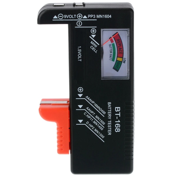 AA/AAA/C/D/9V/1,5V batterier Universal Batteri Färgkodad mätare Indikera Volt Tester Checker BT168 Power Betterlifefg