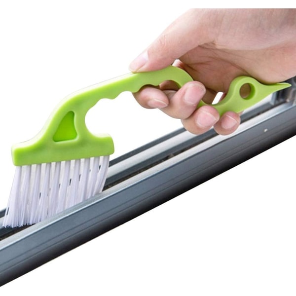 Handhållna verktyg för rengöring av räfflor Dörrfönsterspår Köksrengöringsborstar (slumpmässig färg-blå, grön, rosa) (1 st)