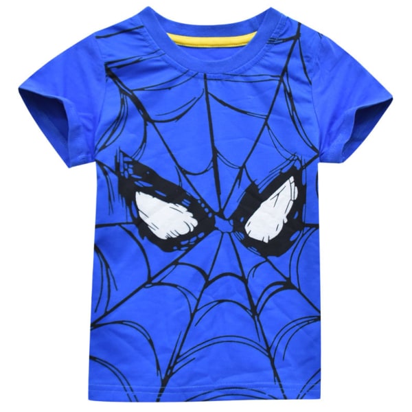 Betterlifefg-Summer Kids Kortärmad T-Shirt Topp Spiderman Cartoon Kids Kortärmad T-Shirt, Blå, Storlek 120