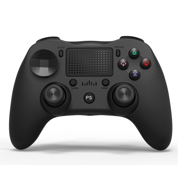 PS4 4:e generationen 4.0 privat läge trådlös spelkontroll Dual Vibration Bluetooth Kycklinghandtag med gyroskop-svart