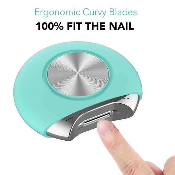 Betterlifefg-Smart Nagelklippare Polerare Professionell elektrisk nageltrimmer Nail art Mini Portable (Blå) Sunmostar