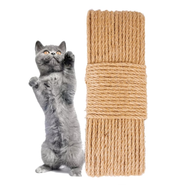 Corde d'arbre à chat en sisal naturel 30M, accessoarer de corde de sisal pour grattoir pour chat pour protéger les jouets de griffe de meula Sunmostar