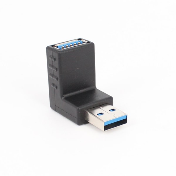 USB 3.0-adapter 90 graders hane till hona Combo vertikal upp och ner vinkelkopplingskontakt（2st）