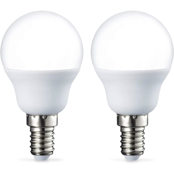 4-pack små runda LED Edison-skruvglödlampor E14 5W (40W ekvivalent) Varmvit Ej dimbar Sunmostar